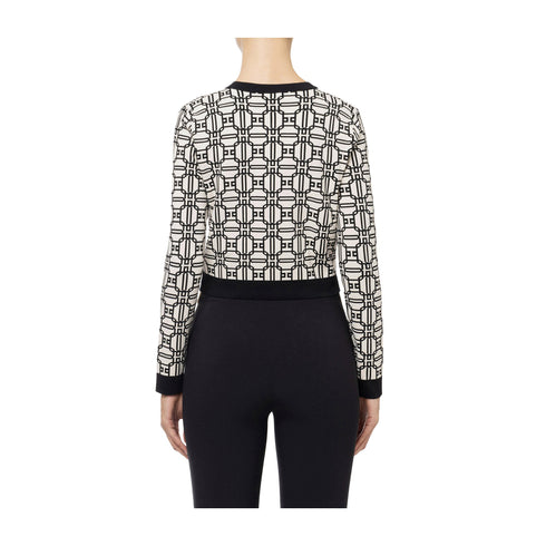 ELISABETTA FRANCHI Cardigan Cardigan Donna con taschine frontali Burro nero A24 - ELISABETTA FRANCHIMK32B47E2 - E84 - 42 - Francavilla Moda